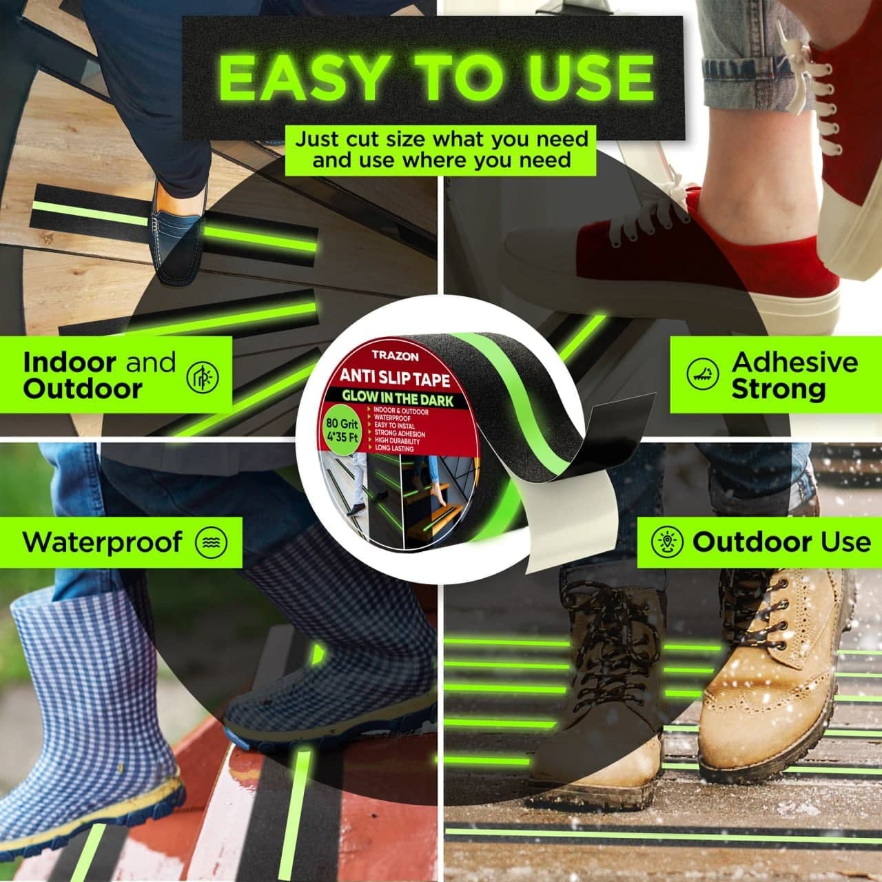 Waterproof Anti Slip Tape 2 Inch x 35 Feet