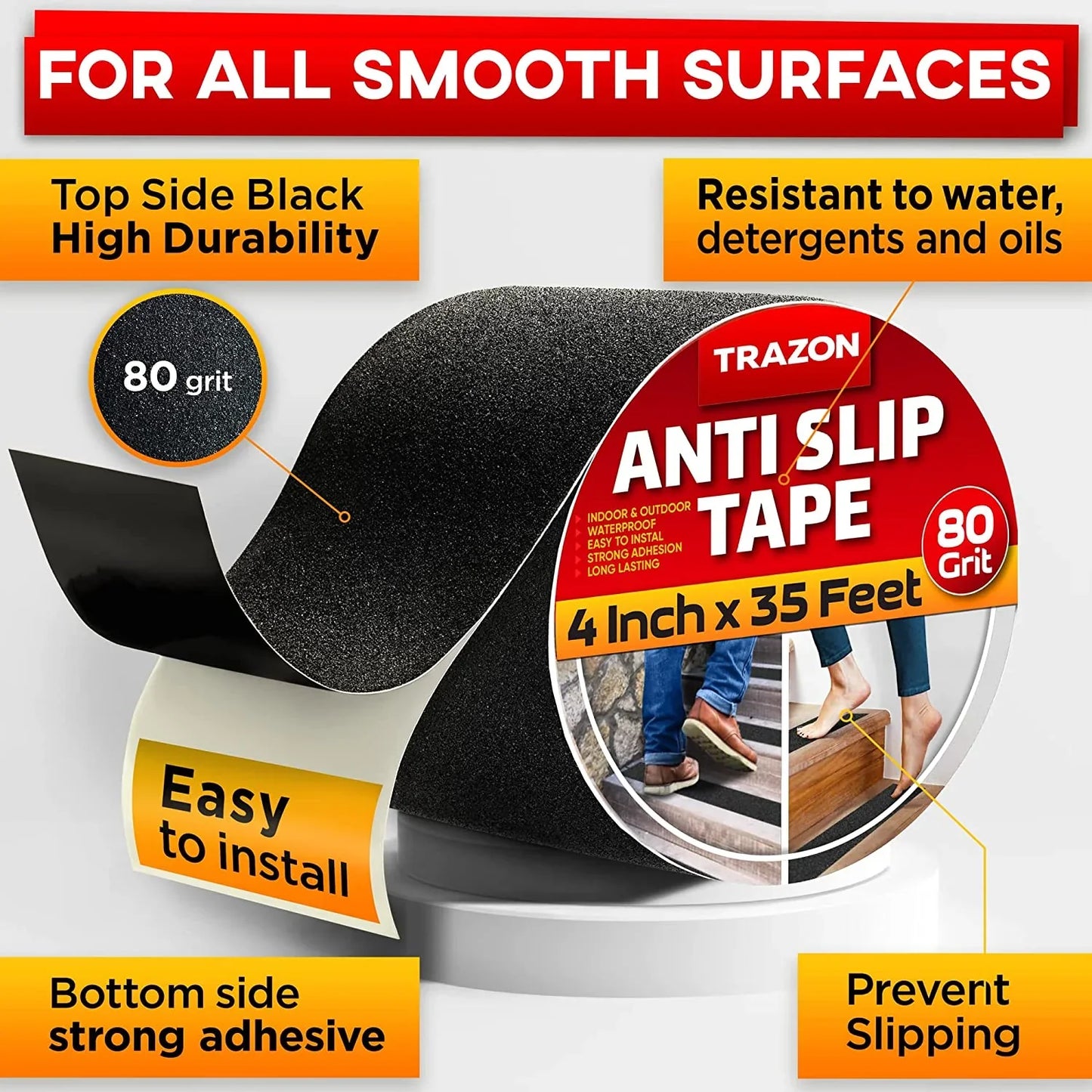 Waterproof Anti Slip Tape 2 Inch x 35 Feet